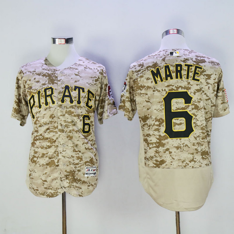 Men Pittsburgh Pirates 6 Marte Camo Elite MLB Jerseys